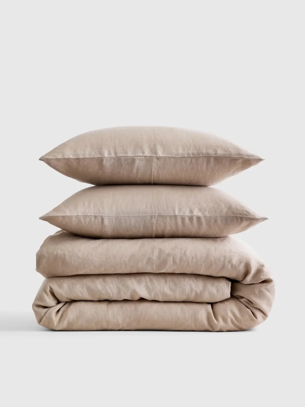 Quince European Linen Duvet Cover Set Toffee